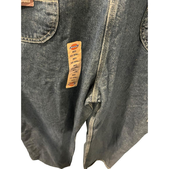 Dickies NWT Vintage 2007 Bib Overall Men Size 44x32 Denim Carpenter Relaxed Y2K - Picture 4 of 8